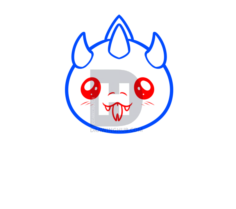 812x720 How To Draw A Kawaii Dragon, Step