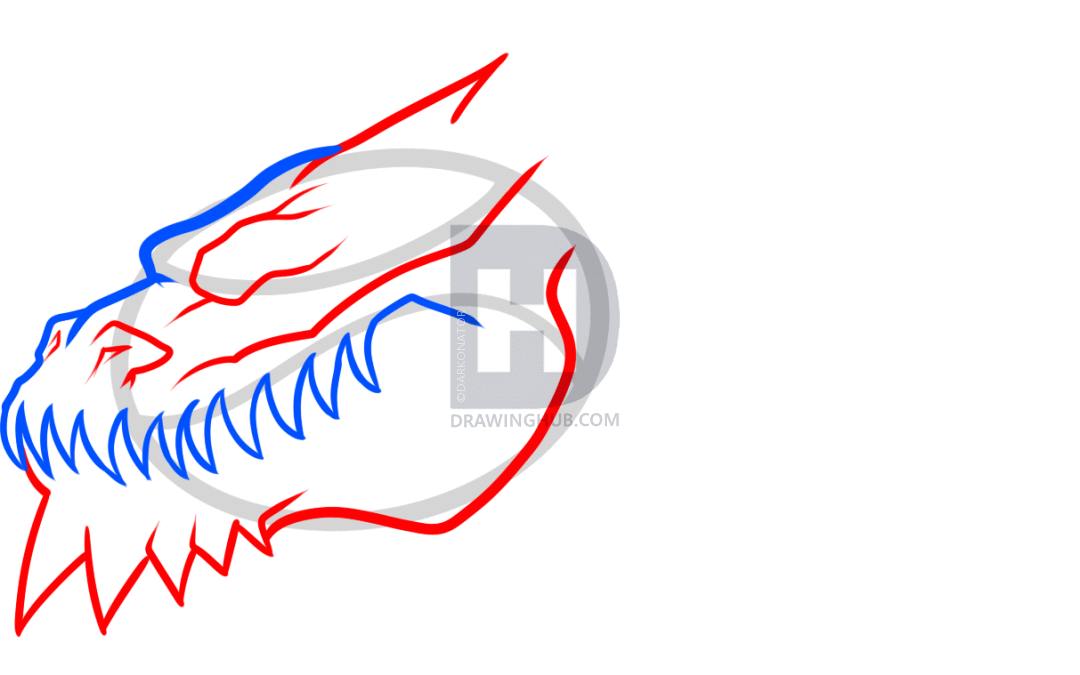 1080x675 How To Draw A Dragon Head, Step
