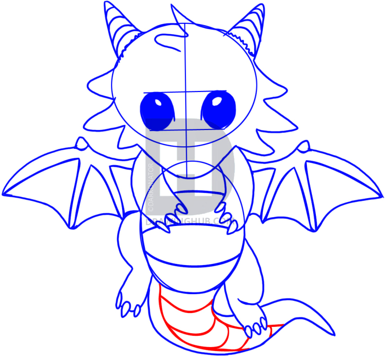 779x720 How To Draw Gwee The Dragon, Step