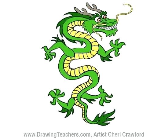 550x455 How To Draw An Easy Chinese Dragon How To Draw A Dragon Head How