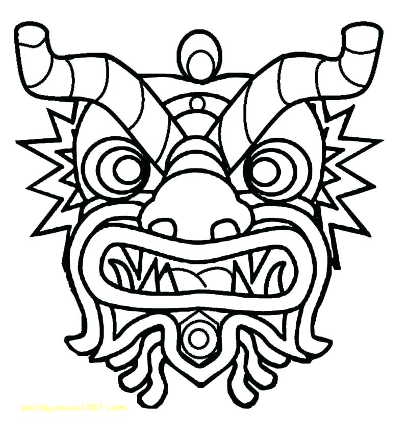 800x850 Magnificent Dragon Face Coloring