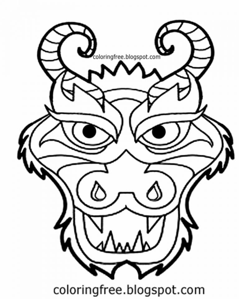 Dragon Face Drawing | Free download on ClipArtMag