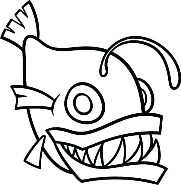 600x612 Dragon Fish Coloring Pages