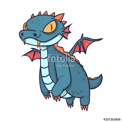 500x500 Hand Drawn Baby Dragon Character Stock Image And Royalty Free