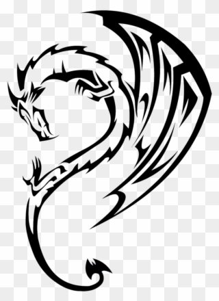 320x440 Tribal Dragon Drawing