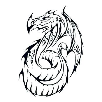 350x350 Dragon Outline Drawing At Free For Personal Use Printable