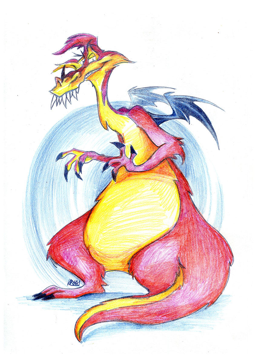 872x1200 dat dragon in pencil