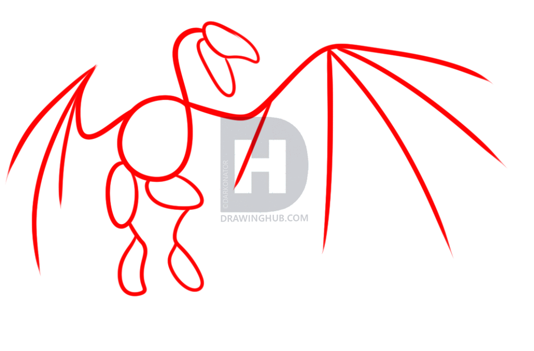 1080x710 how to draw a dragon from skyrim, step