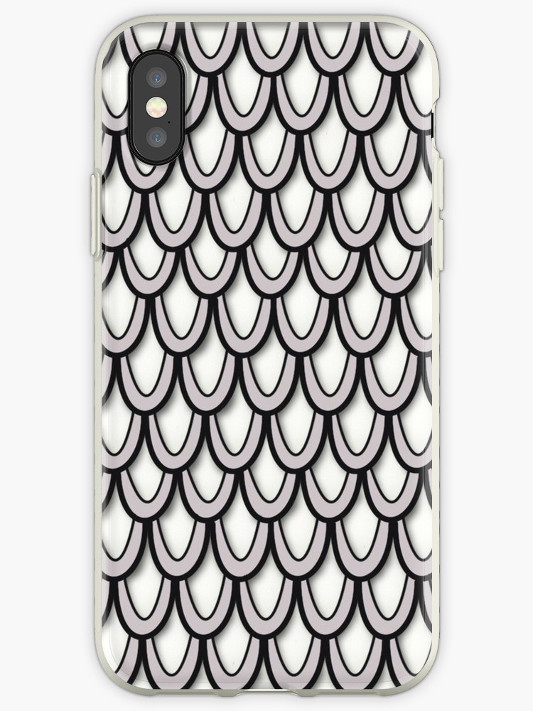 750x1000 Dragon Scales Pattern Metallic Greydirty White Iphone Cases