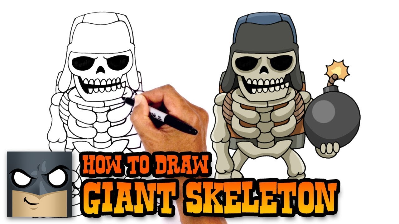 1280x720 How To Draw Clash Royale Giant Skeleton