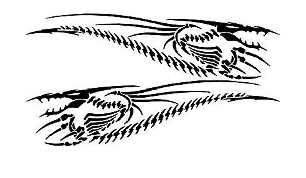 600x350 Xtremedigitalgraphix Car Truck Side Decals Dragon Skeleton Vinyl