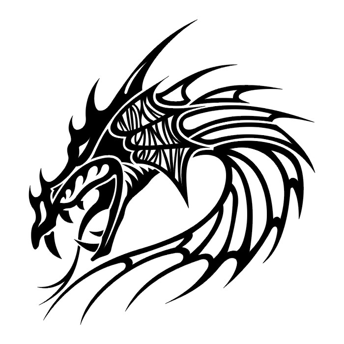 700x700 Dragon Drawings Black And White