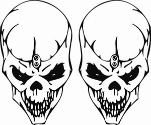 300x248 rc airbrush stencils paint masks evil skull and dragon set