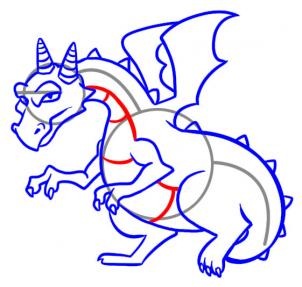 302x287 Draw An Easy Dragon, Step