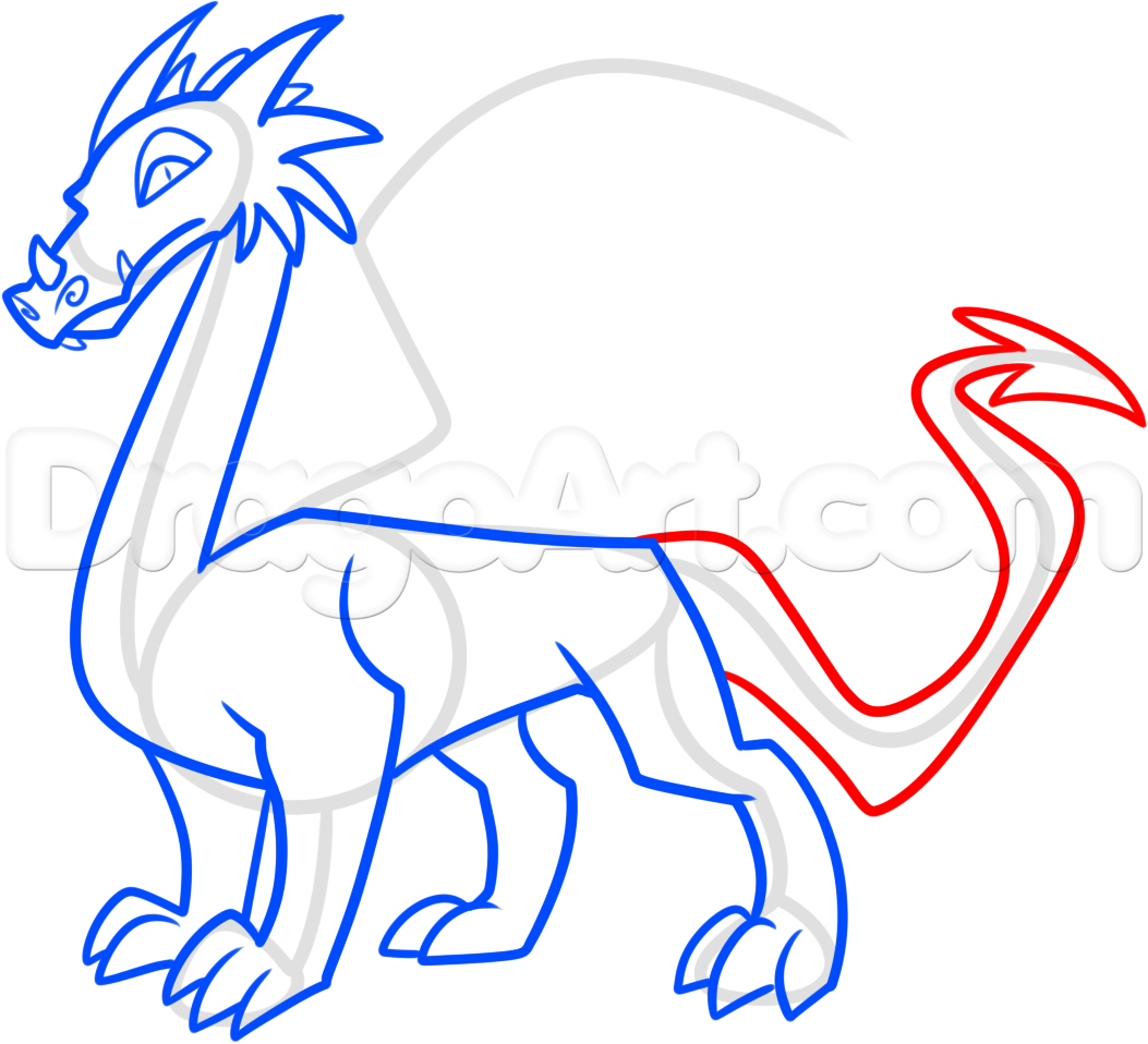 1053x958 How To Draw A Dragon For Beginners, Step