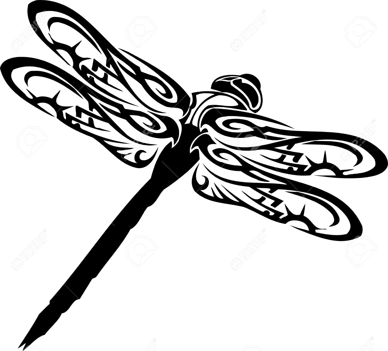 1300x1175 Dragonfly Silhouette Images Clipart Black And White