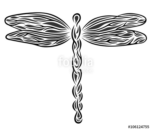 500x429 Stylized Dragonfly Drawing Stock Image And Royalty Free Vector