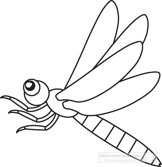 Dragonfly Outline Drawing | Free download on ClipArtMag