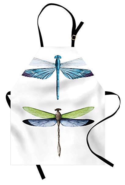 409x606 Lunarable Dragonfly Apron, Pair Of Dragonflies Insect