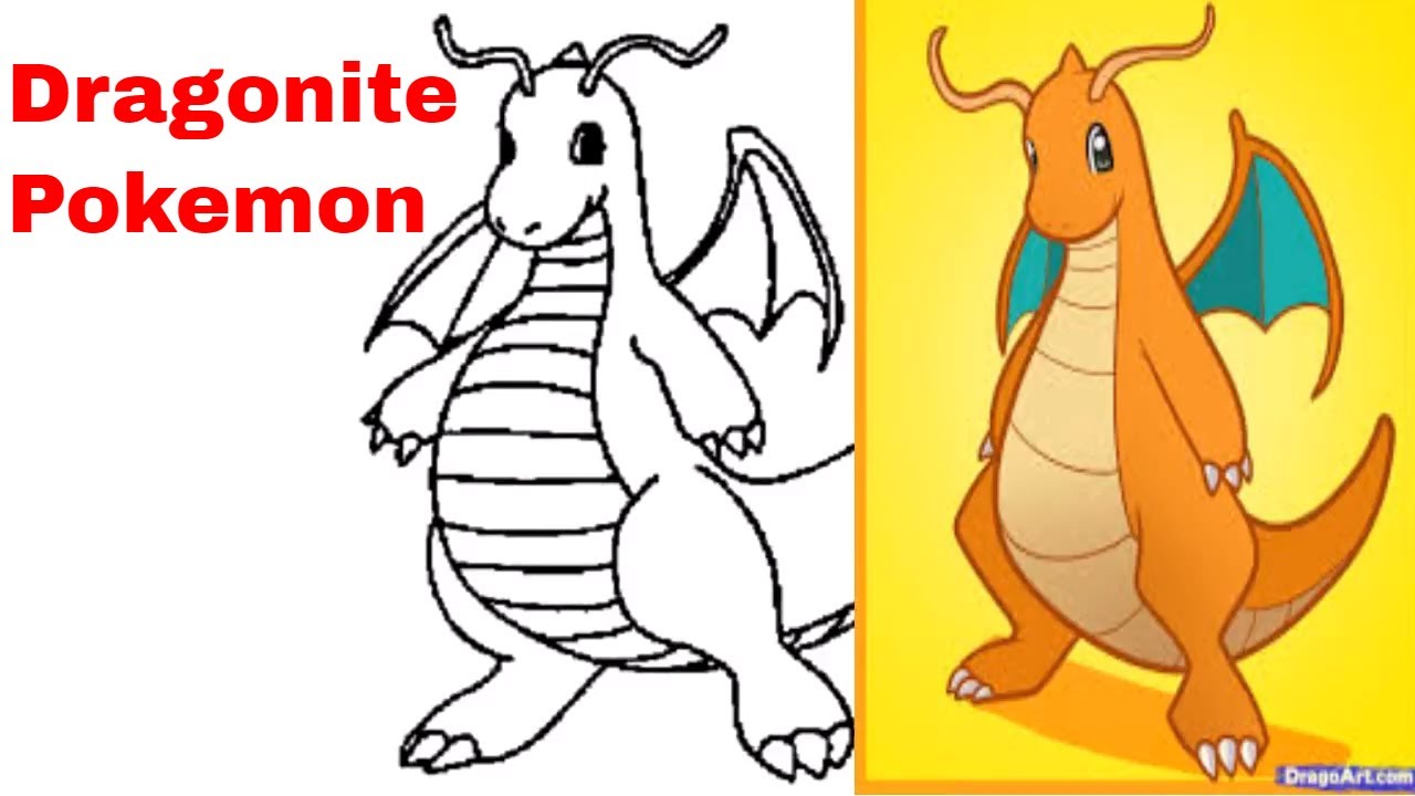 1280x720 how to draw animated dragonite pokemon