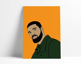 340x270 Drake Portrait Etsy