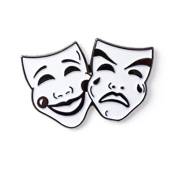 570x570 Comedy Tragedy Theatre Masks Mask Drama Lapel Badge Hat Etsy