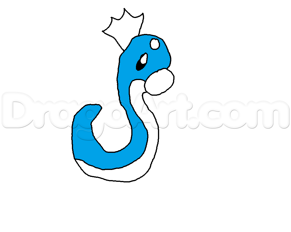 1004x800 Draw Dratini, Step
