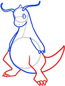 228x302 How To Draw Dragonite