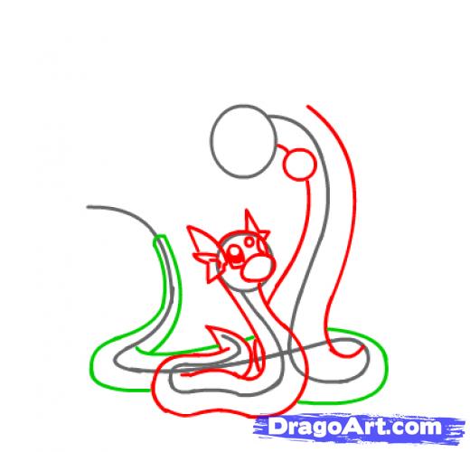 520x500 Step How To Draw Dratini And Dragonair, Pokemon