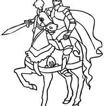 220x220 knight on horseback running on a drawbridge coloring pages