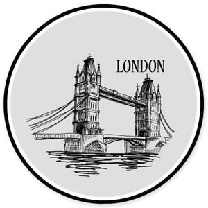 300x300 London Bridge Circle Car Vinyl Sticker