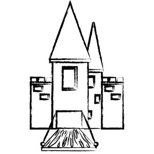 300x300 European Castle Royalty Free Vectors