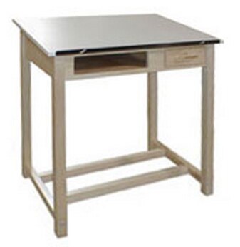 337x346 Hann Wd Drawing Table Bookwell Drawer X Fixed Angled