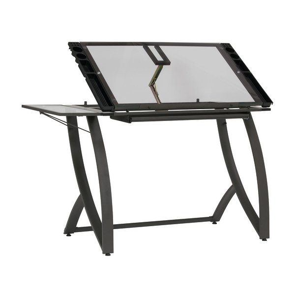 600x600 Shop Offex Futura Luxe Drawingcraft Table With Drawer And Folding