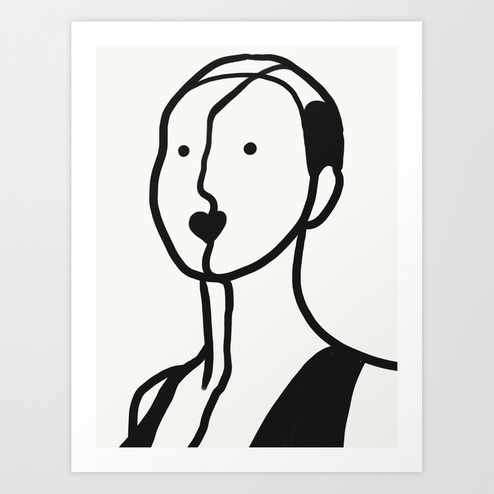 700x700 Manish Mansinh Line Drawing Art Print