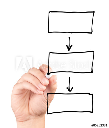 425x500 Hand Drawing A Blank Diagram Isolated On White Background