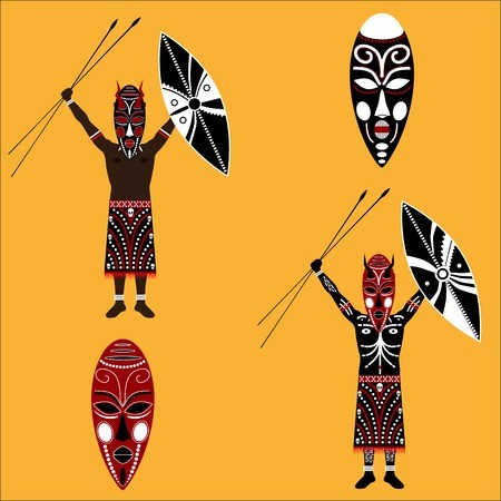 450x450 Drawing Of Native On A Blank Background Royalty Free Vector Graphics