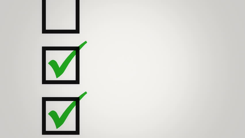 852x480 Animation Marker Drawing A Tick Stock Footage Video