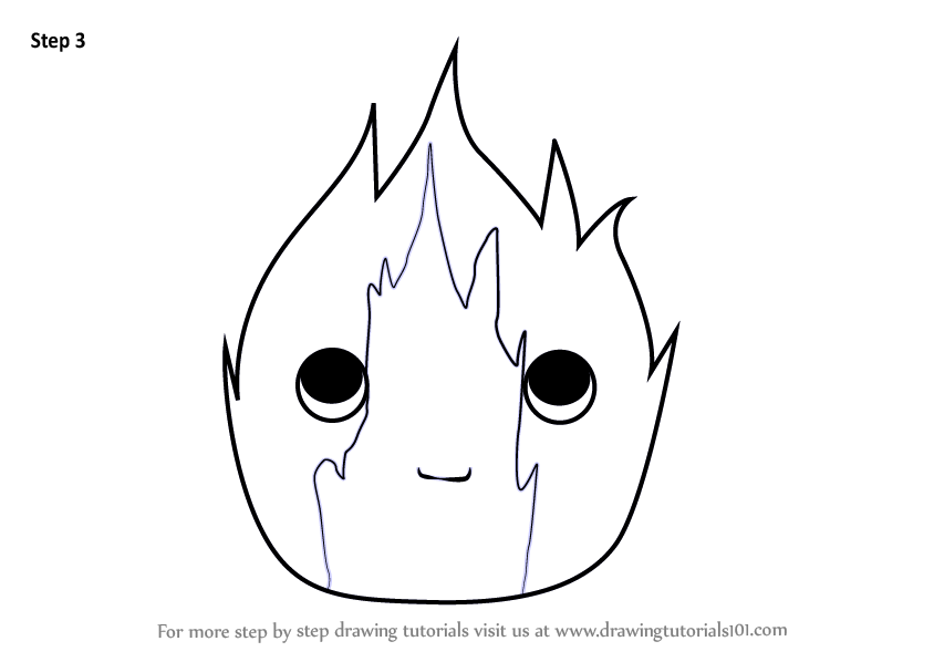 844x598 learn how to draw kawaii calcifer from howl's moving castle