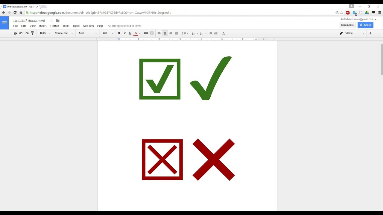 1280x720 insert tick box symbols in google docs