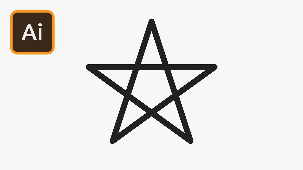 1280x720 Pentagram Star In Illustrator Minute Tutorial