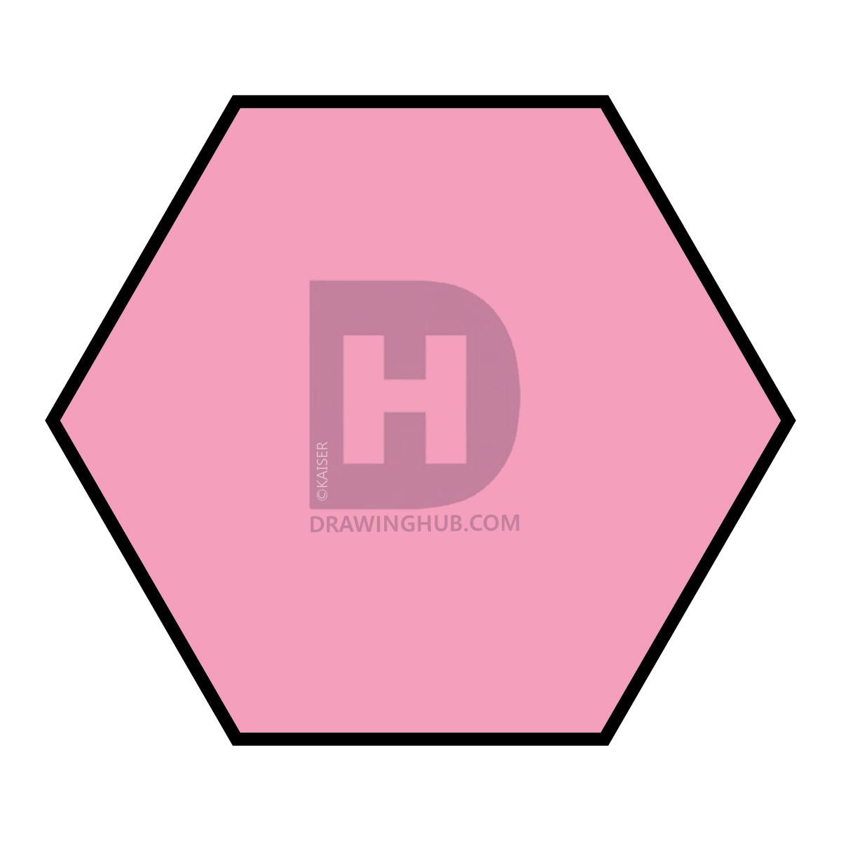 1200x1200 How To Draw A Hexagon, Step