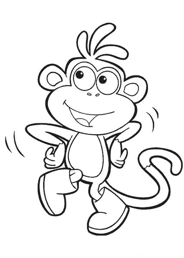 607x850 Monkey Clipart Drawing