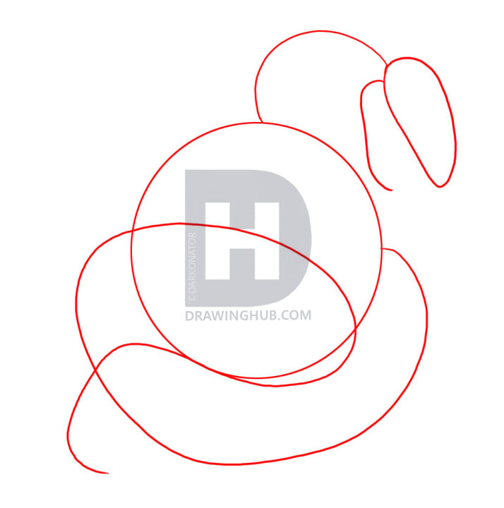 714x720 how to draw a serpent, step