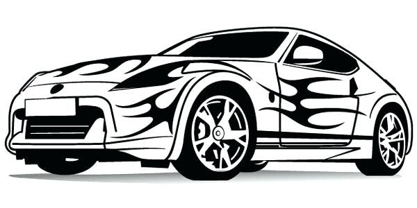 600x300 Race Car Drawing Template