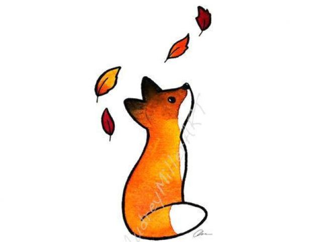 640x480 Drawing Cute Orange Simple Fox Drawing Google Search Stuff