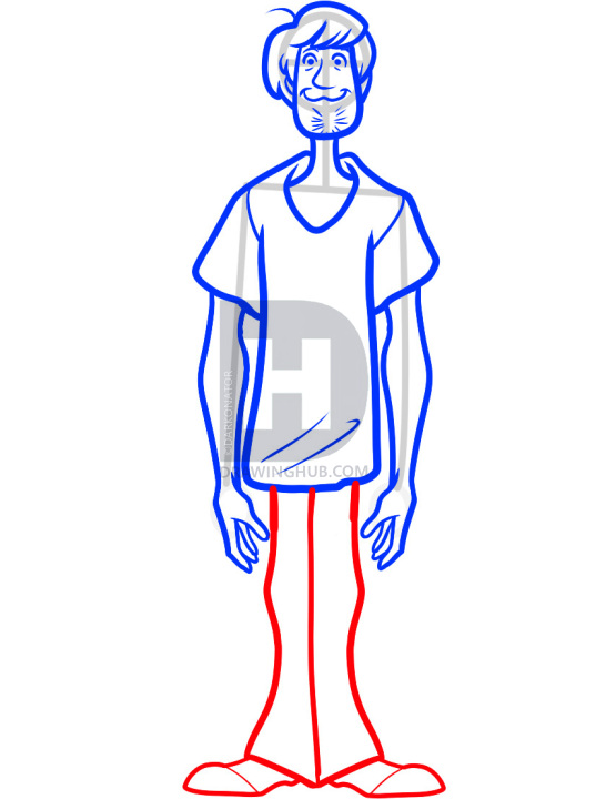 537x720 how to draw shaggy, step