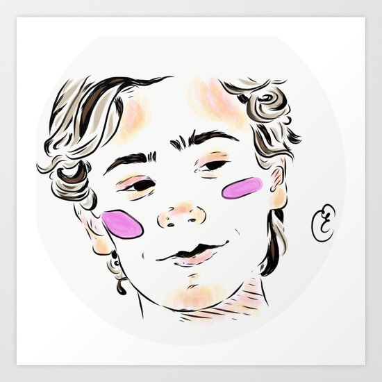 550x550 Smirk Art Print