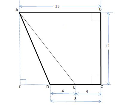 402x361 abcd is a trapezoid with line bc perpendicular to line ab and line