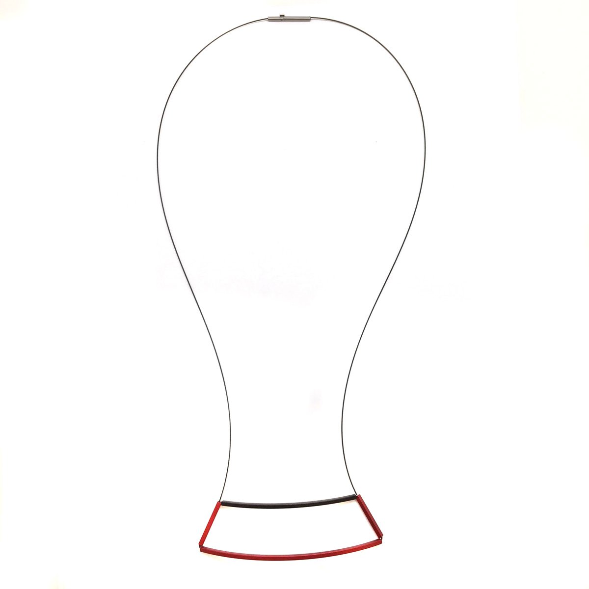 1200x1200 anodized aluminum arched trapezoid necklace